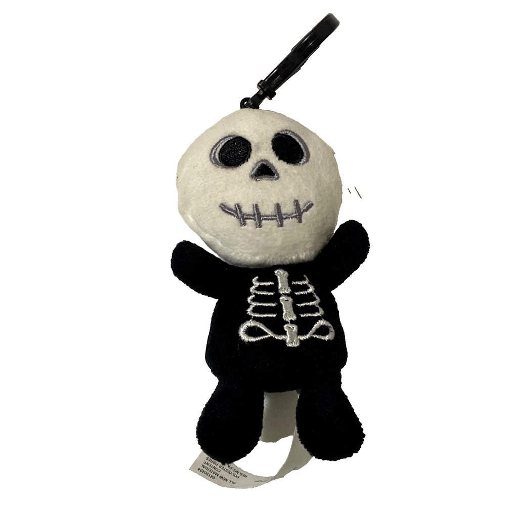 Halloween Skeleton Keychain Plush Mini American Greeting Fashion Bag Charm Clip